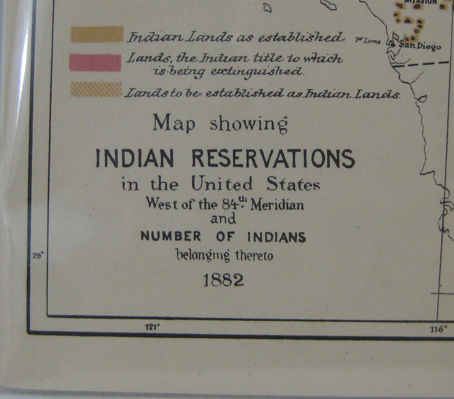 MAP SHOWING INDIAN RESERVATIONS IN THE UNITED STATES: WEST OF THE 84TH ...